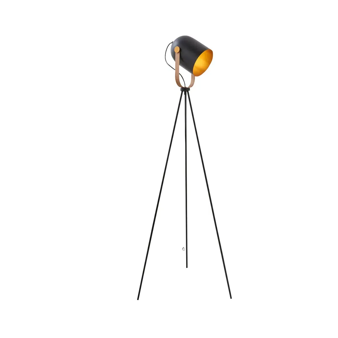 Noelle Strap Tripod Floor Lamp - Black, Metal product