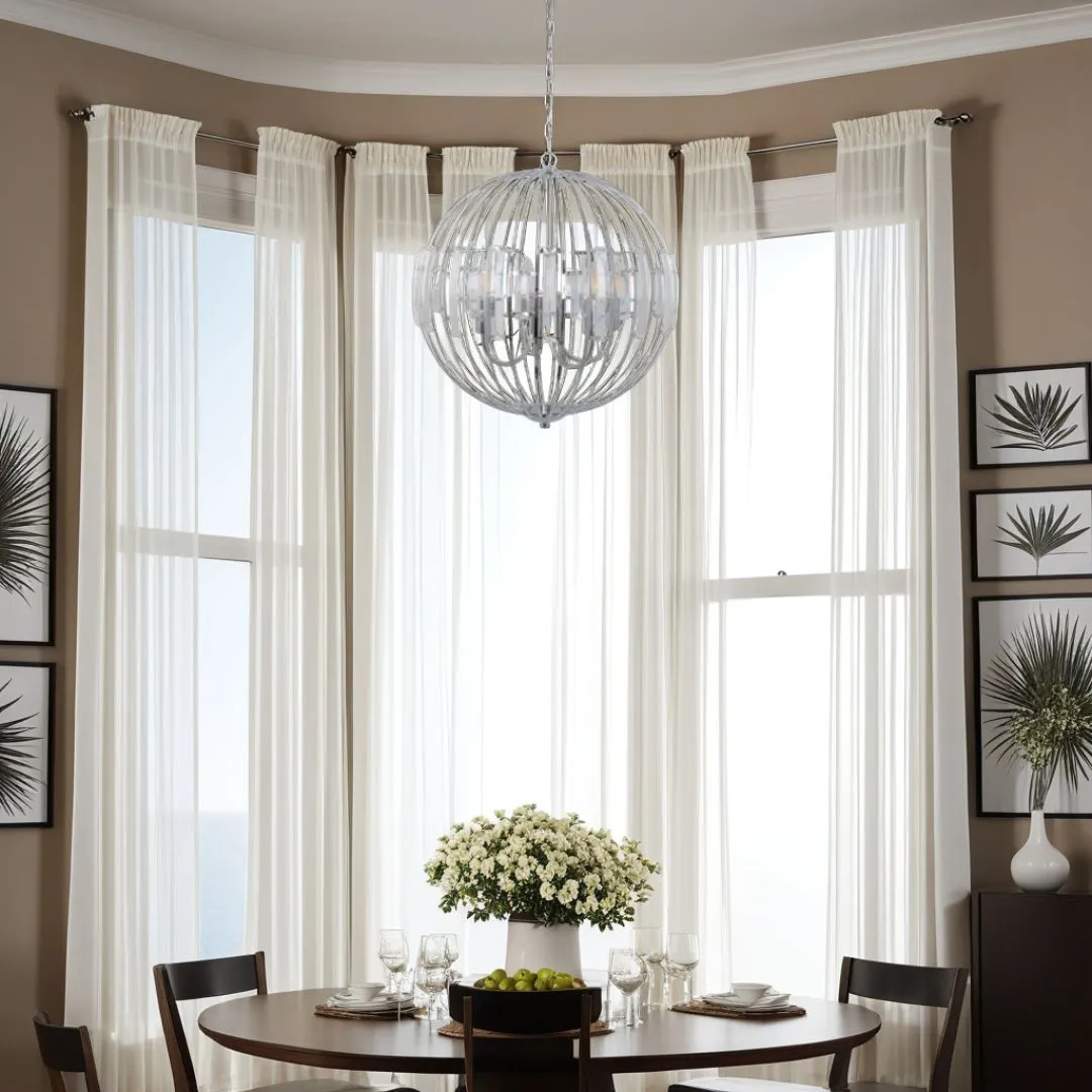 Noemi Globe Ceiling Pendant - Polished Chrome, Crystal product