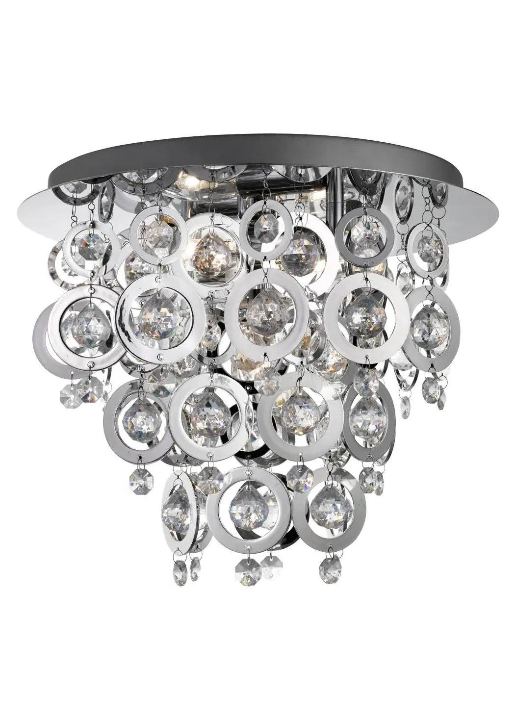 Nova 3-Light Semi Flush Ceiling Light - Chrome product