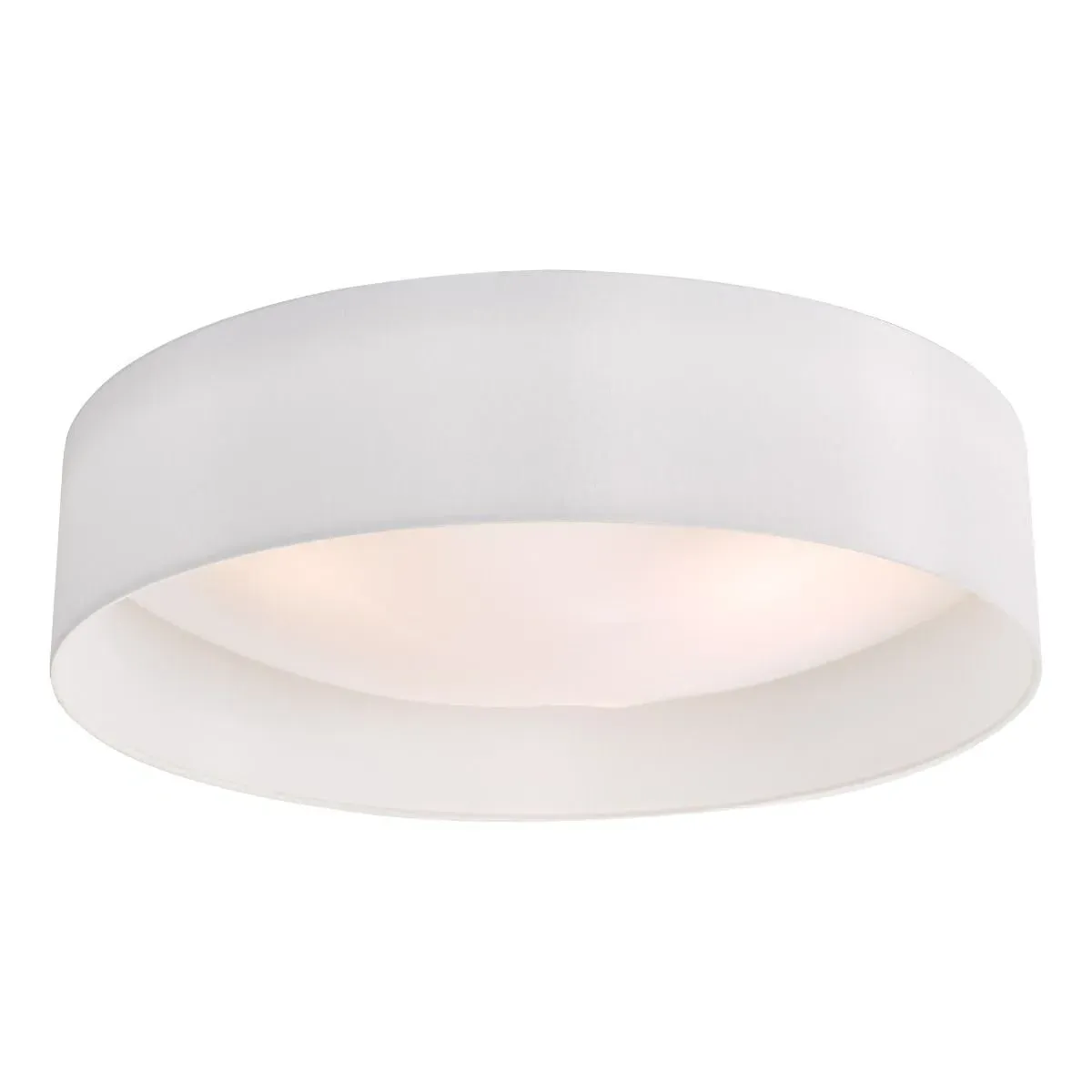 Nysa 3-Light Flush Ceiling Light - White, Faux Silk product