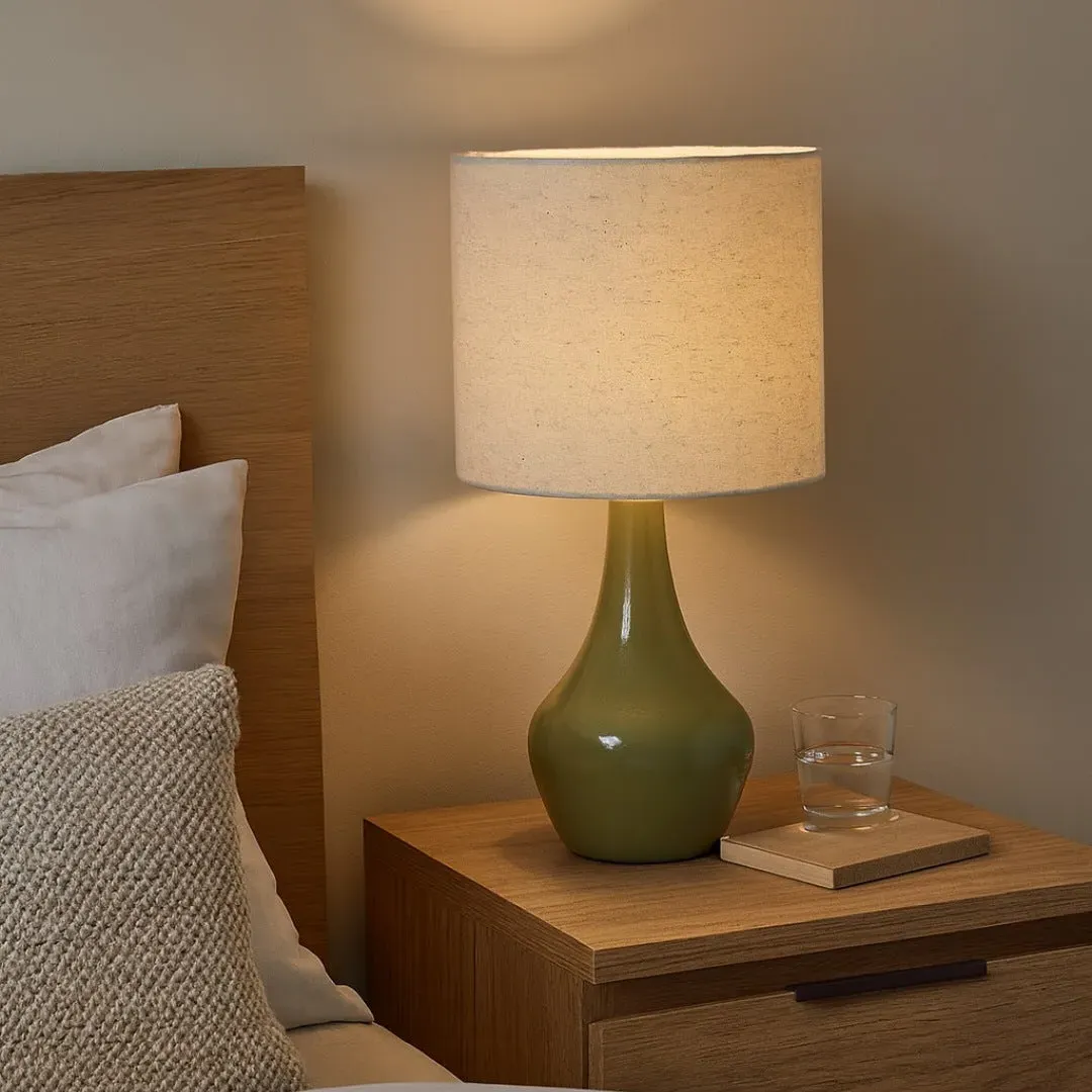 Odette Table Lamp - Green, Ceramic product