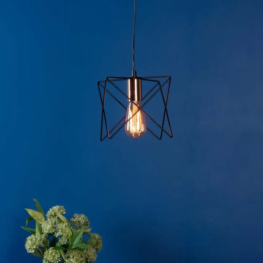 Olson 1-Light Ceiling Pendant - Black, Metal product