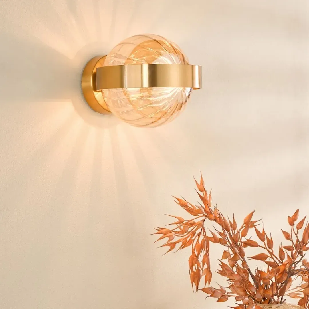 Ophira Wall Light - Antique Gold, Glass product