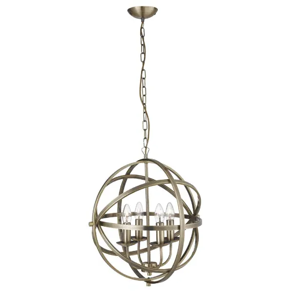 Orbit 4-Light Ceiling Pendant - Antique Brass product
