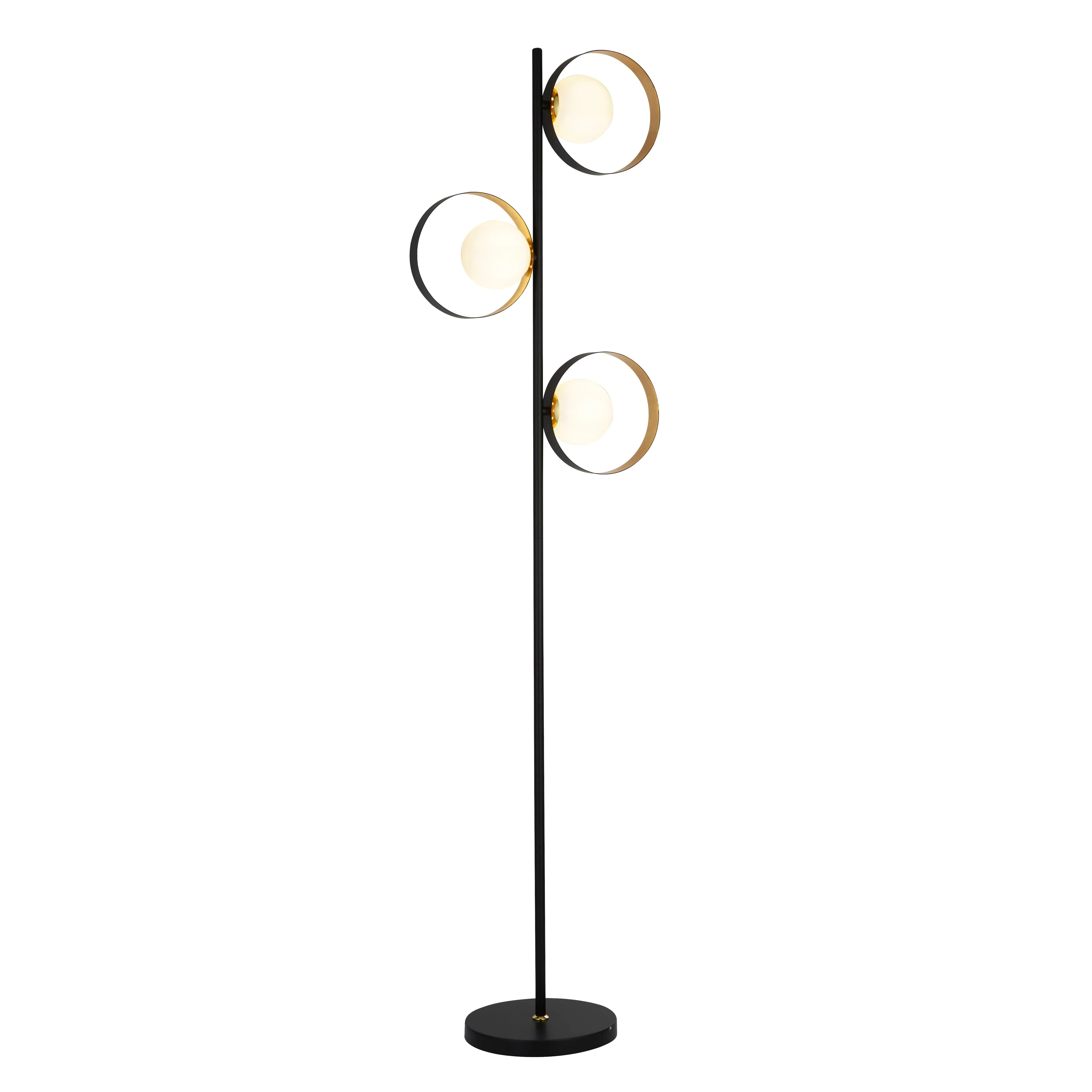 Orbital 3-Light Floor Lamp - Black, Metal product