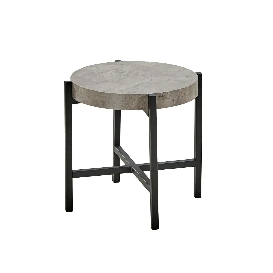 Orden Round End Table - Concrete Effect product
