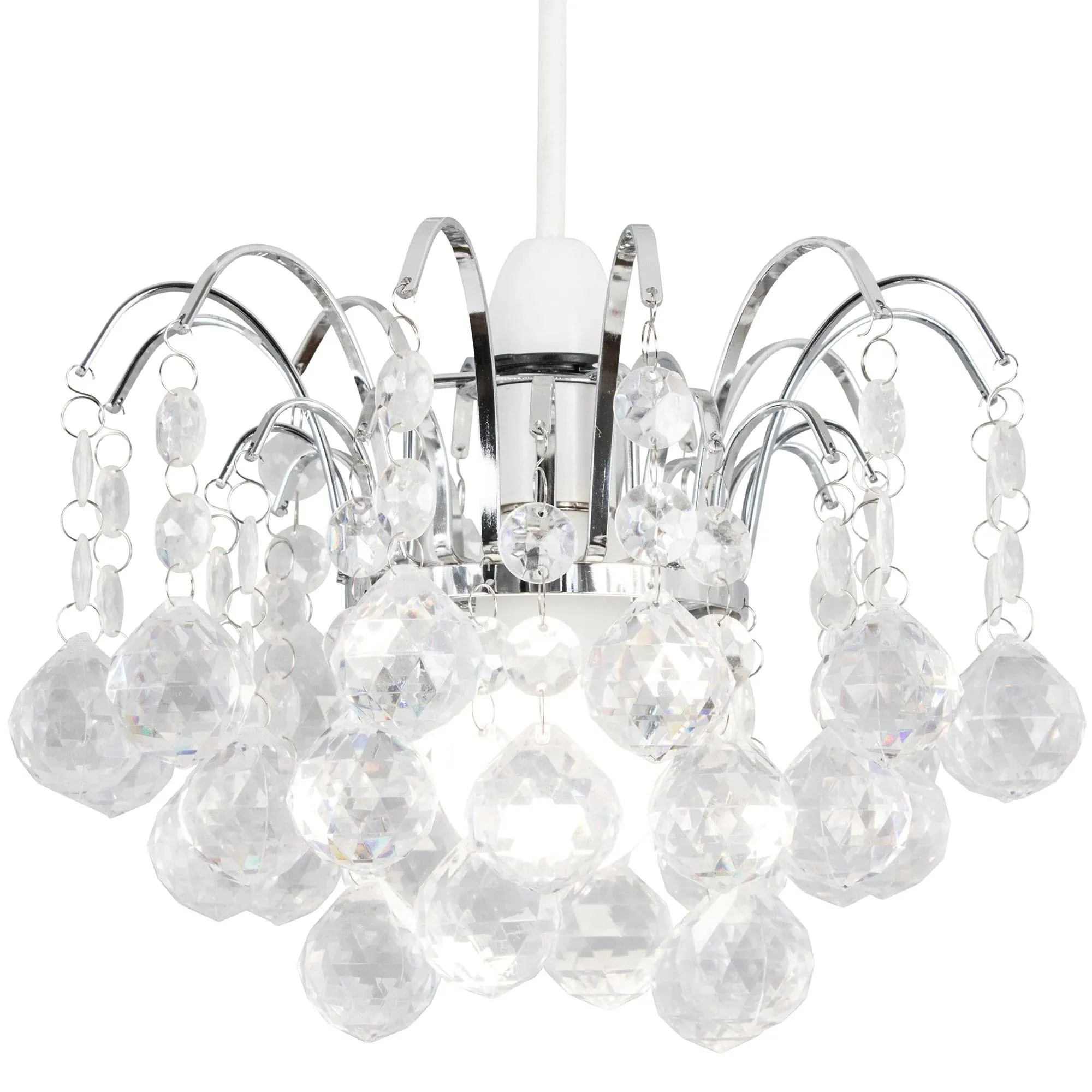 Oreil Pendant Light Shade - Polished Chrome, Acrylic product