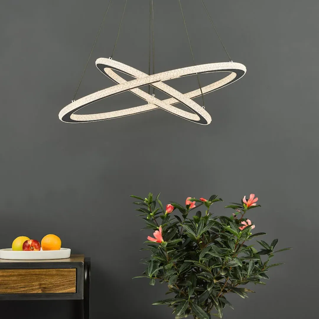 Orion 2 Ring LED Pendant Light - Chrome, Acrylic product