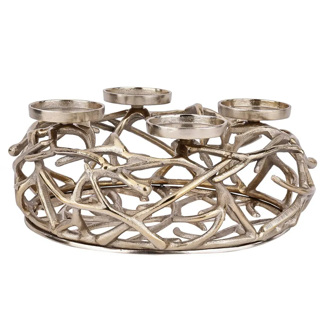 Oroquieta Multi Candle Holder - Gold, Aluminium product
