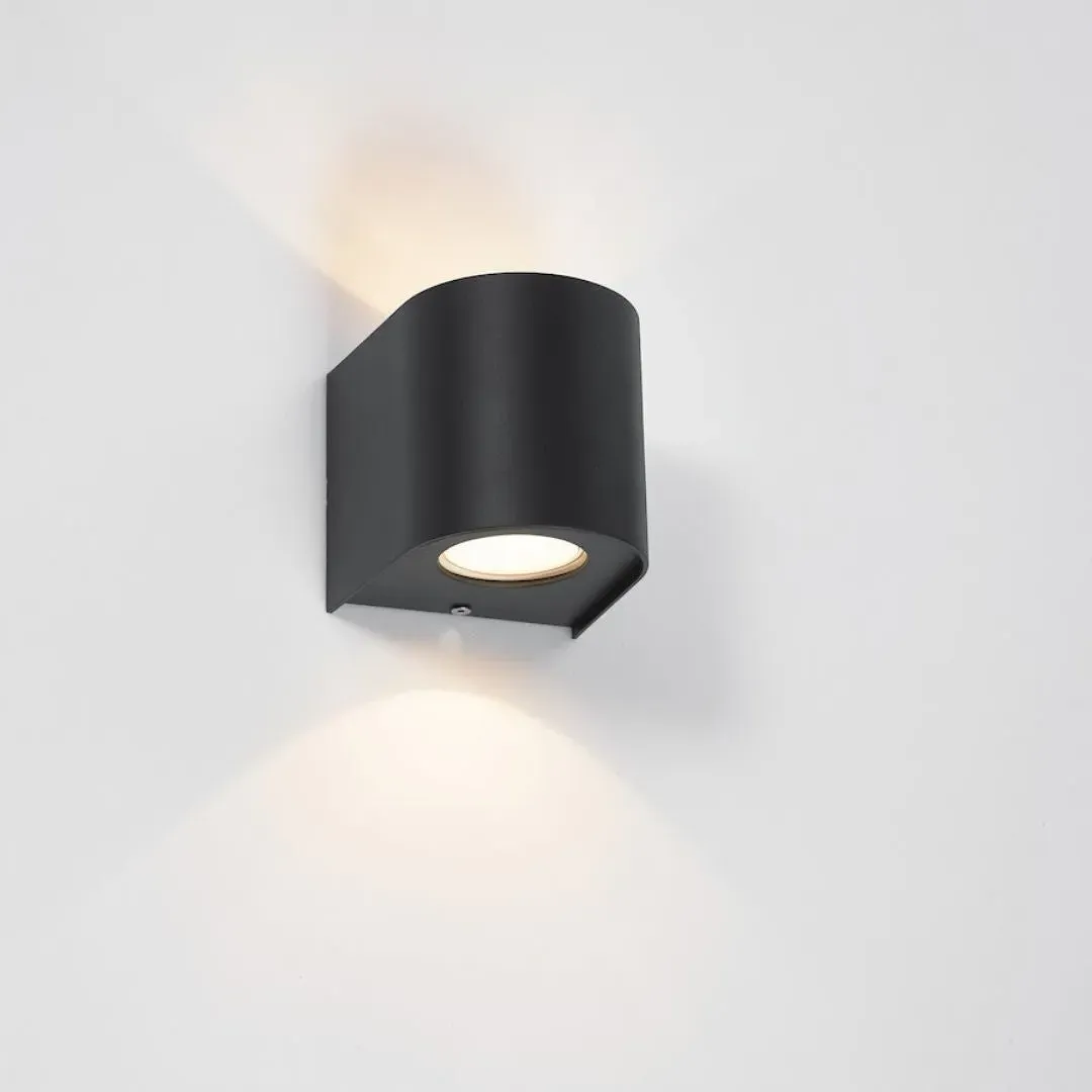 Orville 2-Light Outdoor Wall Light - Black, Metal product