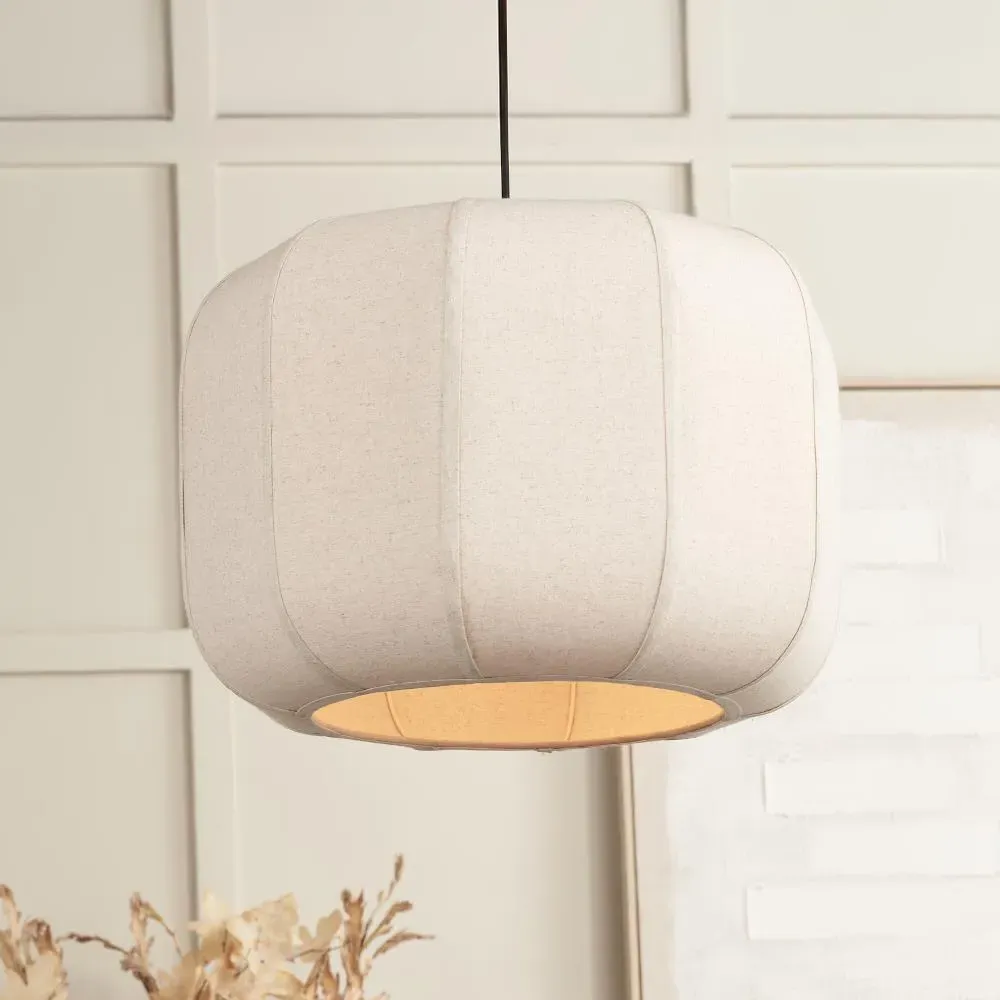 Oscar 1-Light Ceiling Pendant - Natural, Linen product