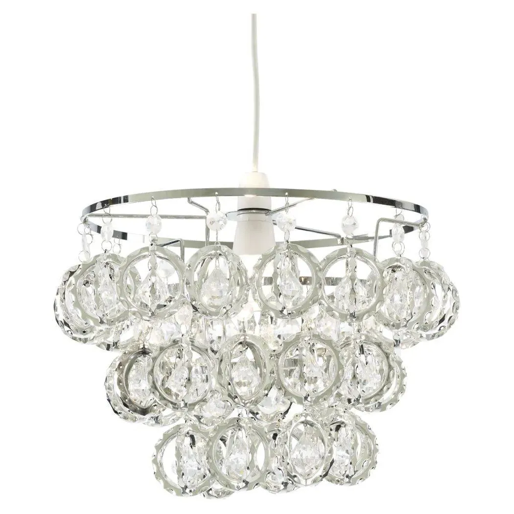 Pagazzi Polly Large Pendant Light Shade - Chrome, Acrylic product