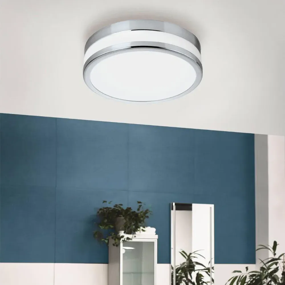 Palermo Round Flush Ceiling Light IP44 LED - Chrome product