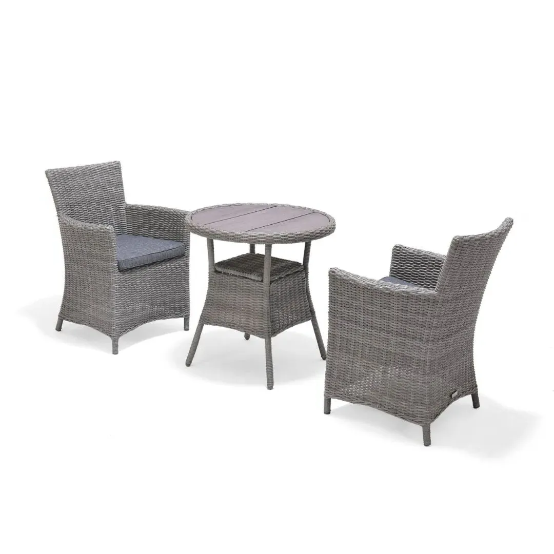 Palma 2-Seater Round Outdoor Bistro Set - Grey product