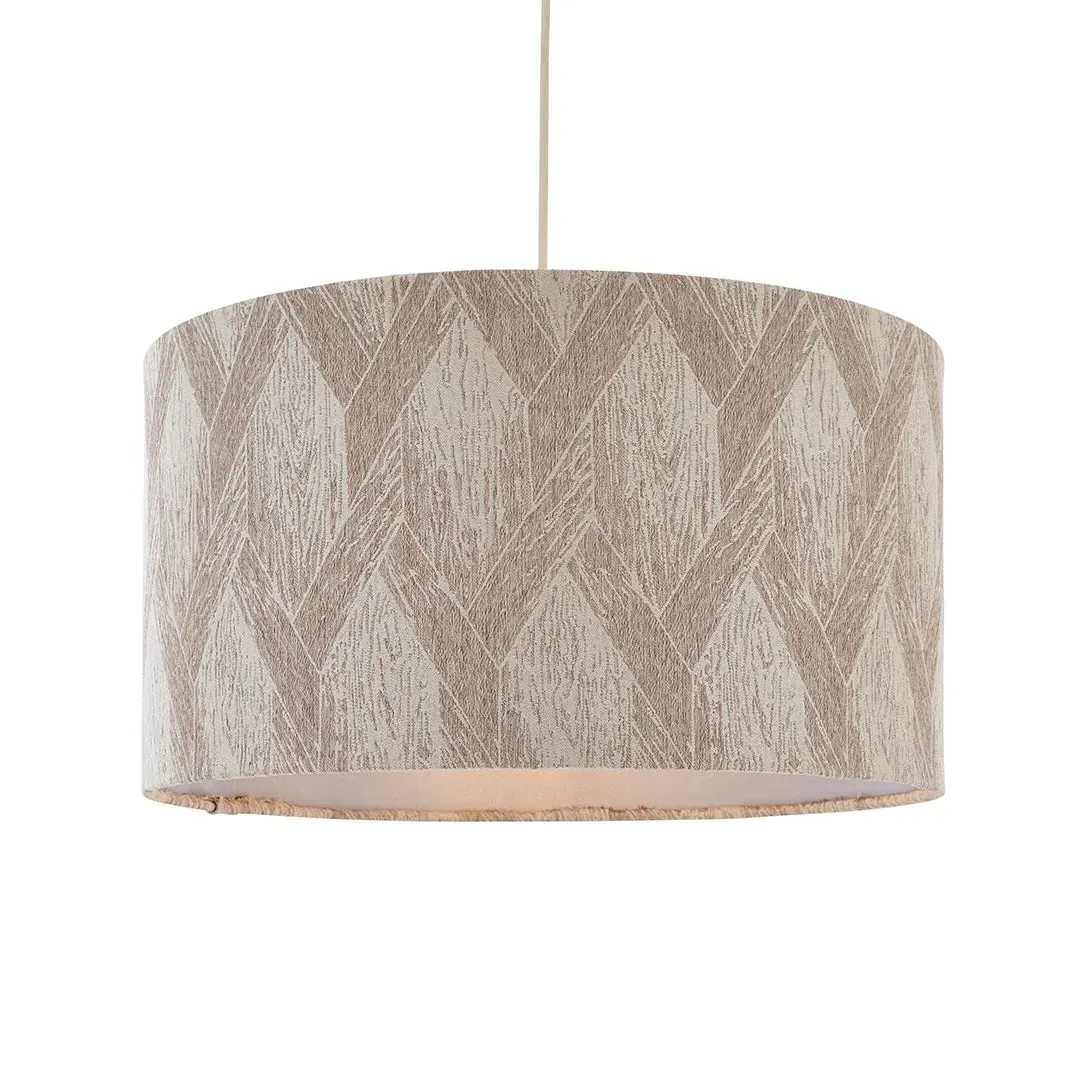 Parisa Cylinder Lamp Shade with Reversible Gimble - Silver, Jacquard product