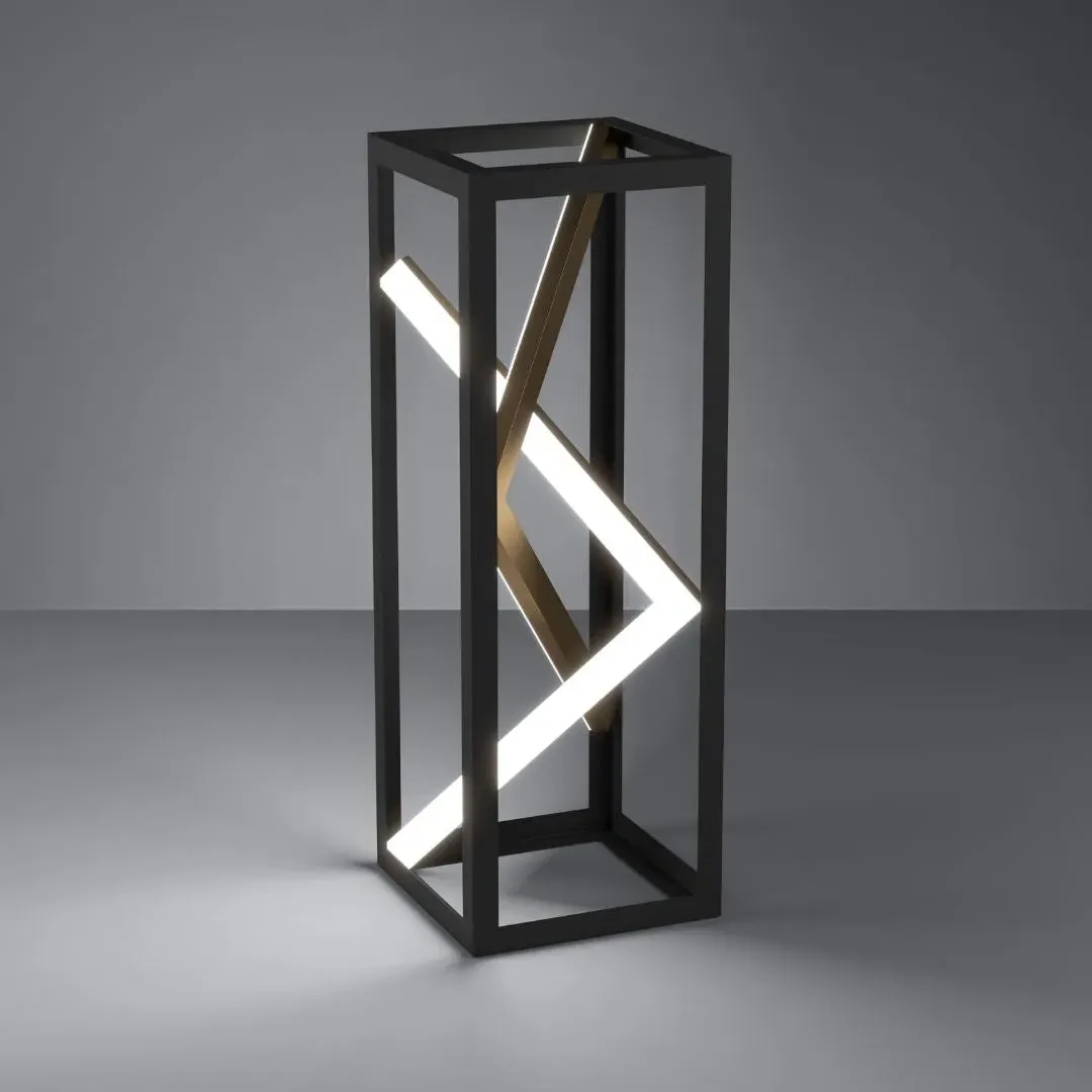 Penela Geometric LED Table Lamp - Black, Gold product