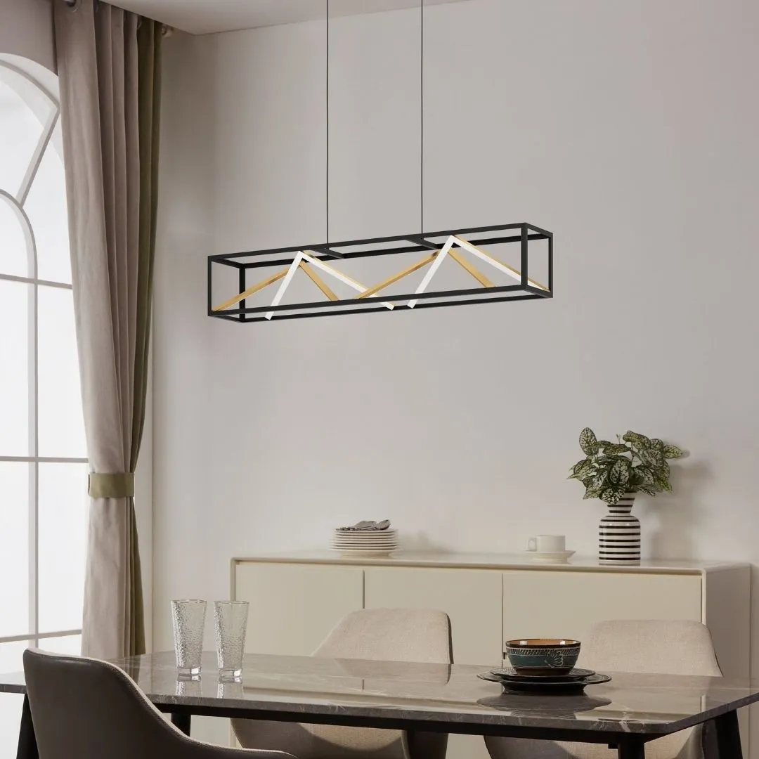 Penela LED Ceiling Pendant Bar - Black & Gold product