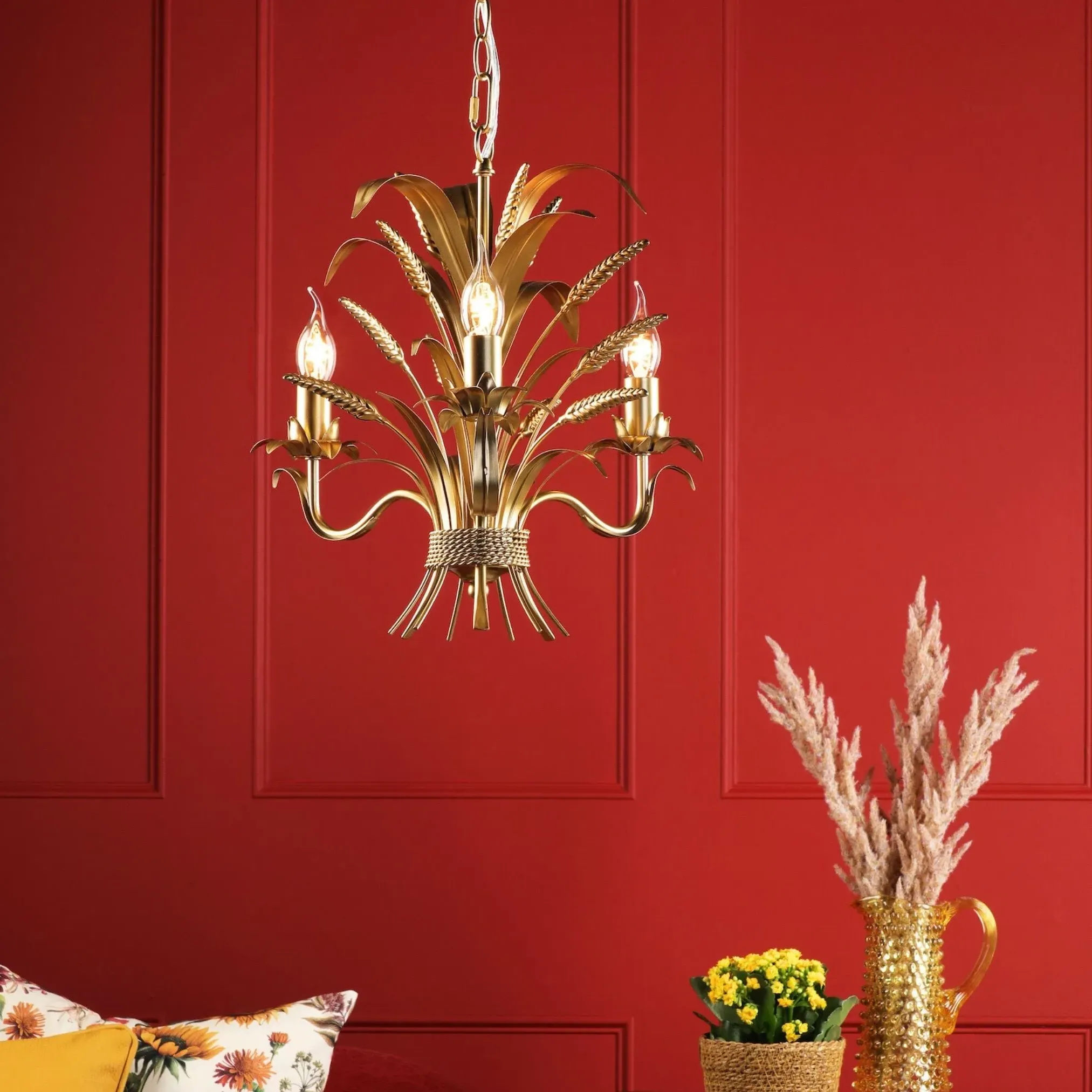 Phaedra 3 Light Pendant Ceiling Light - Gold product