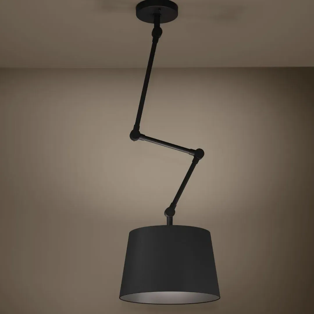 Pistunio Adjustable Pendant Light - Black, Metal product