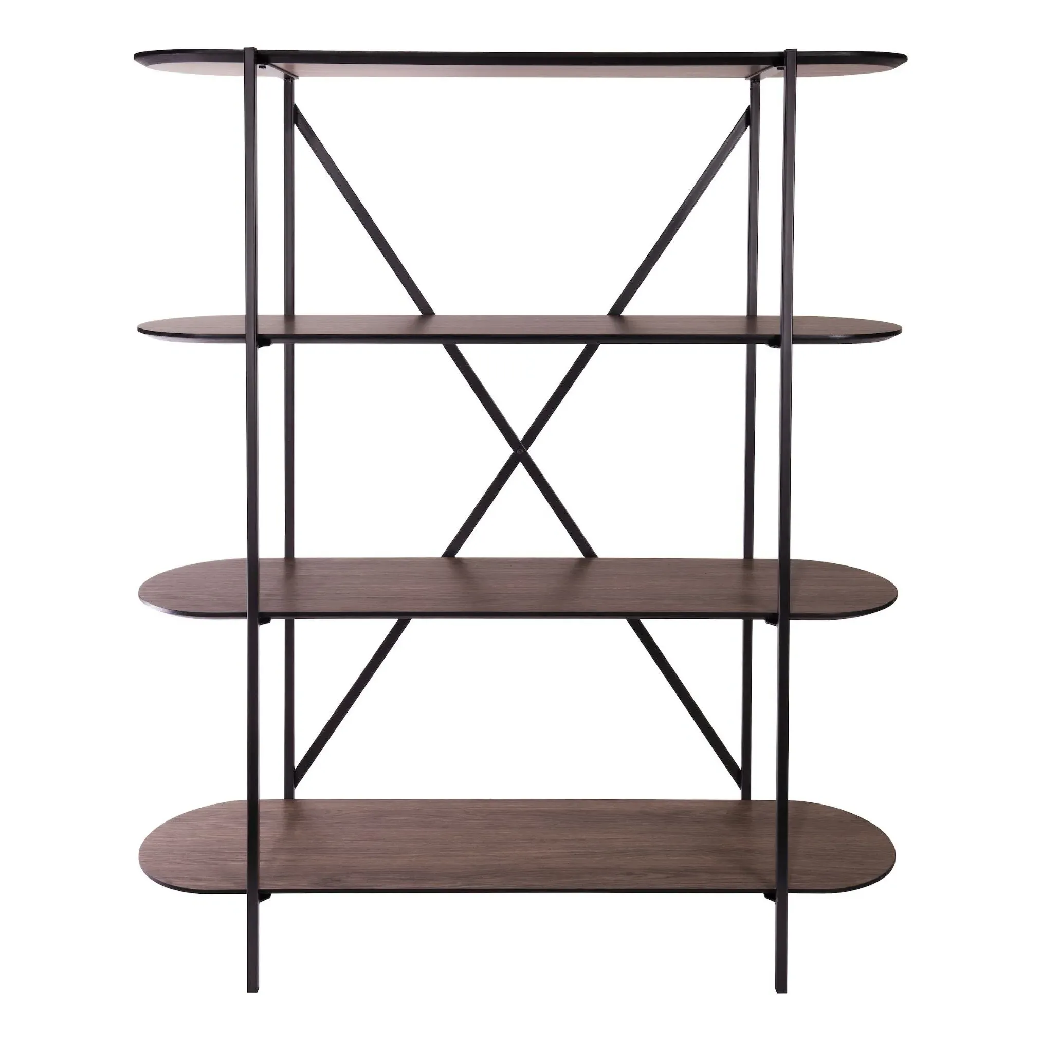 Poe Shelving Unit - Mocha Veneer, Matte Black product