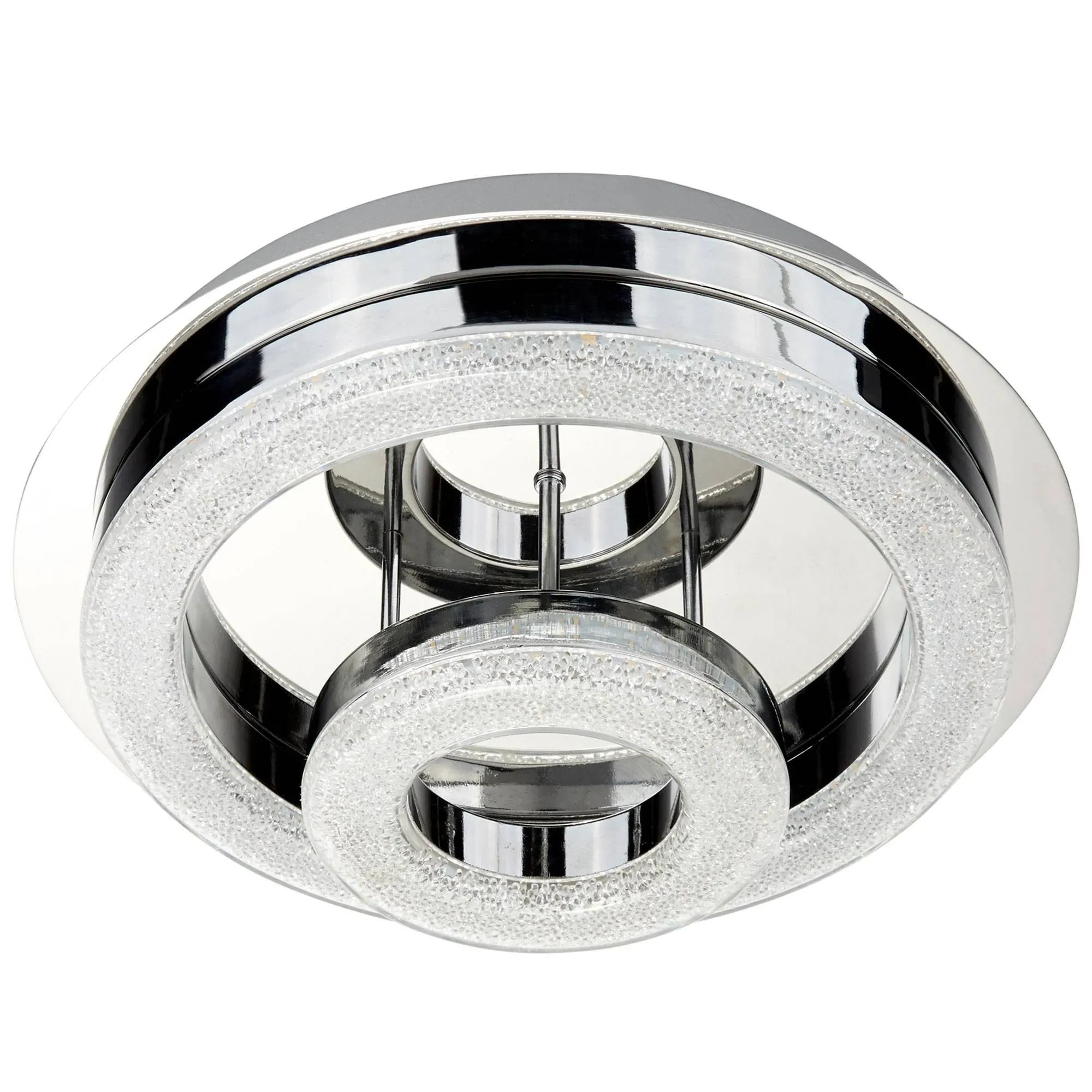 Polo 2-Light LED Flush Ceiling Light - Chrome, Acrylic product