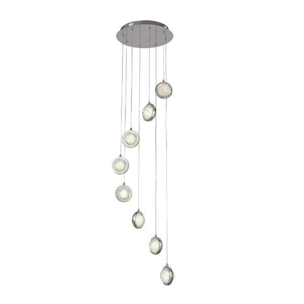 Quartz 8-Light Ceiling Pendant - Chrome product