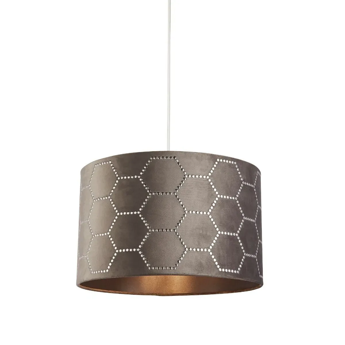 Queen Bee Velvet Stud Pendant Shade - Grey product