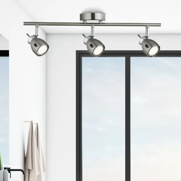 Quinny 3-Light Ceiling Spotlight Bar - Satin Nickel product