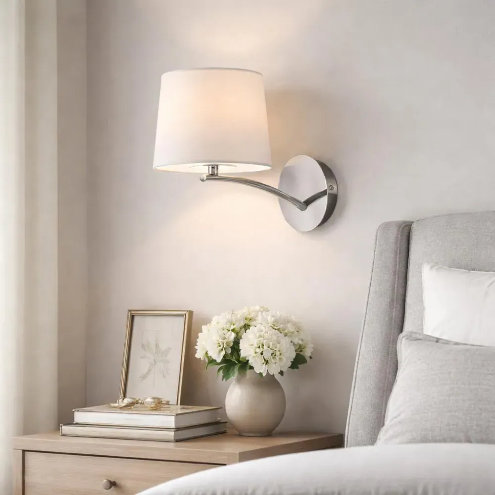 Rafela Wall Light - Polished Chrome, Cotton product