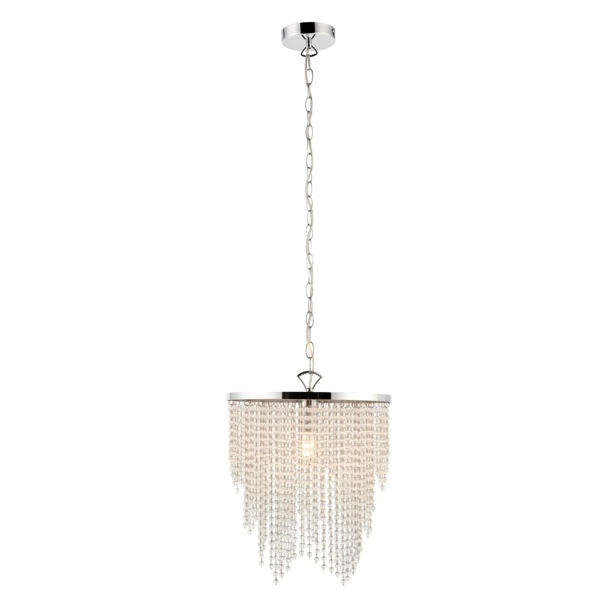 Rain 1-Light Pendant Ceiling Light - Polished Chrome, Clear Glass product