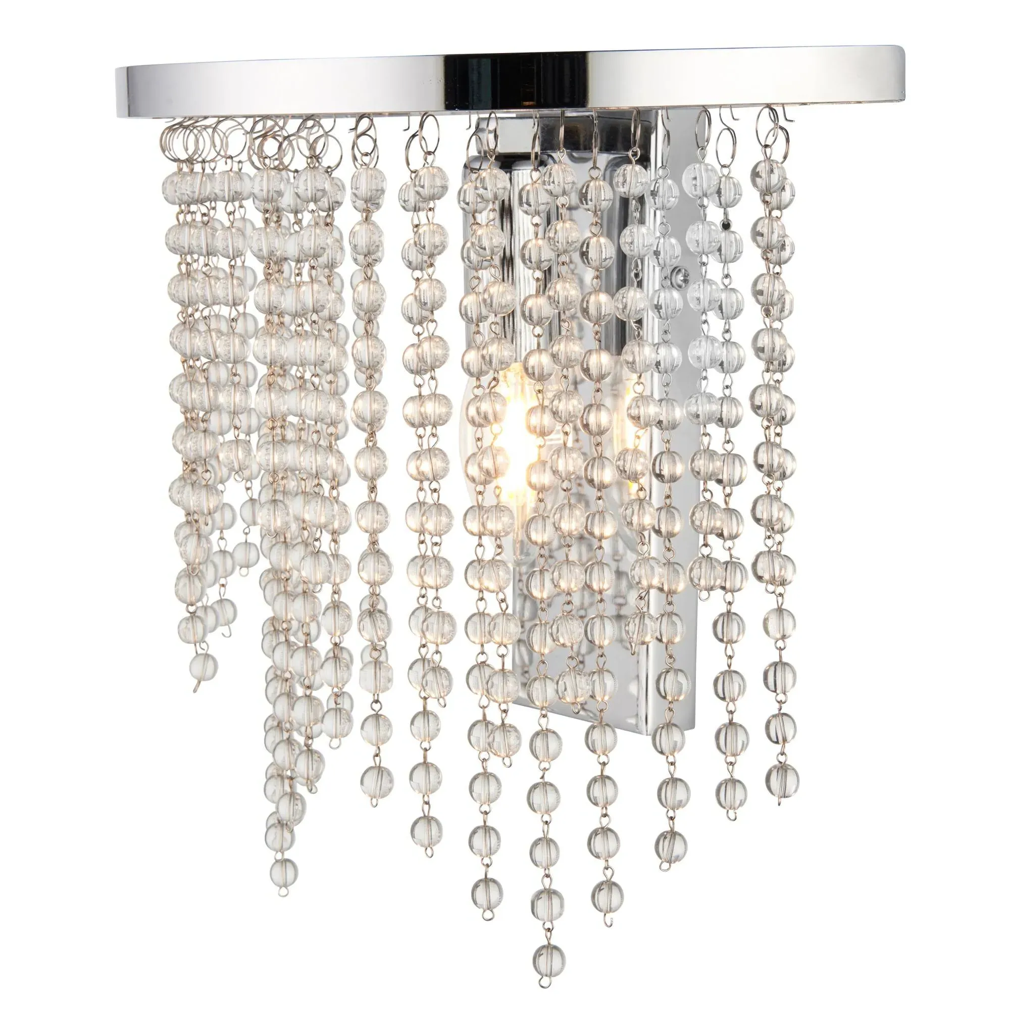 Rain Wall Light with Crystal Droplets - Polished Chrome product