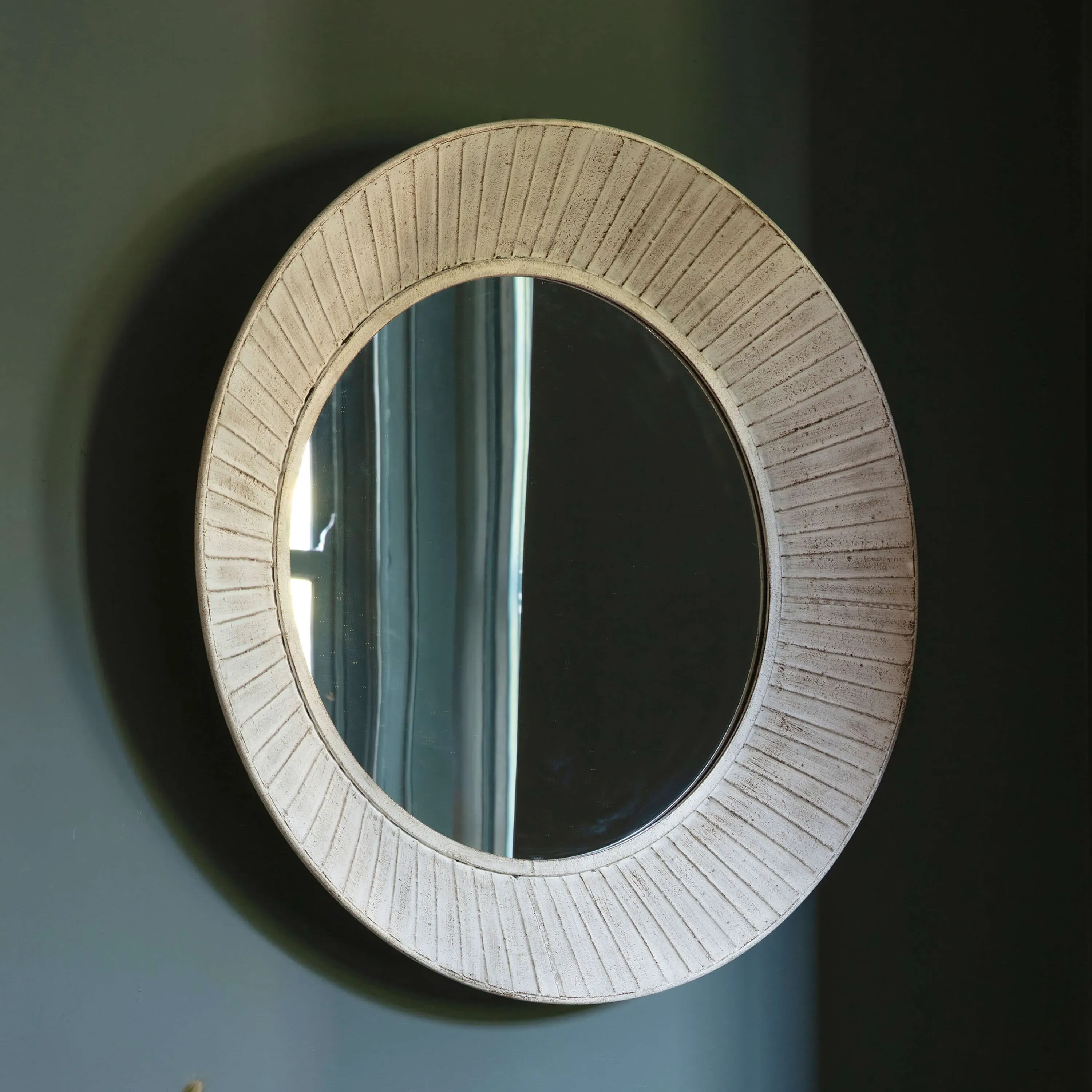 Ramlia Round Mirror - Natural Texture Frame product