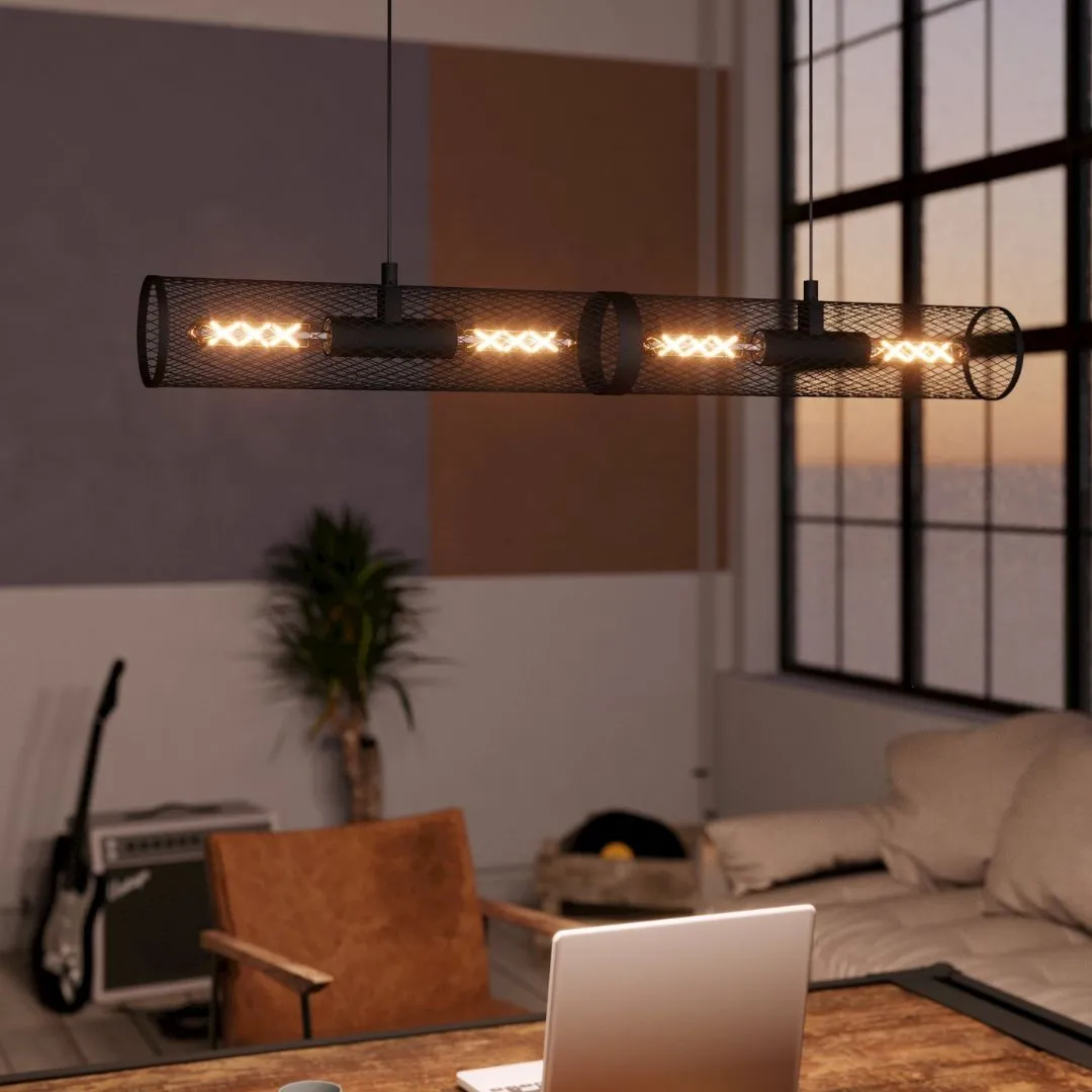 Redcliff 4-Light Bar Ceiling Light - Black, Steel product