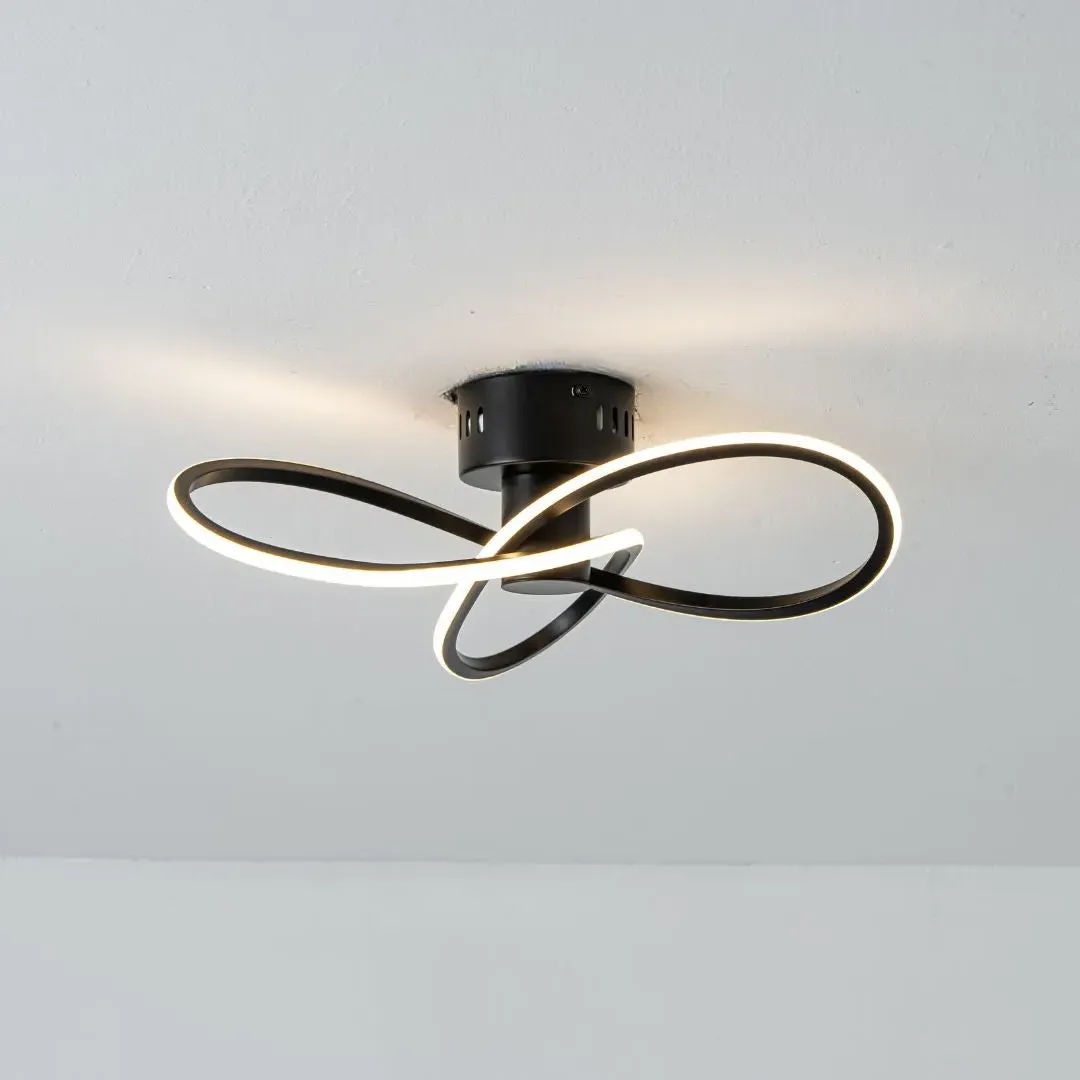Reggie 3-Light LED Semi Flush Ceiling Light - Matte Black product