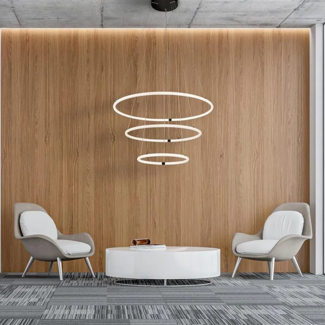 Revolve LED Ring Ceiling Pendant - Matte Black & White product
