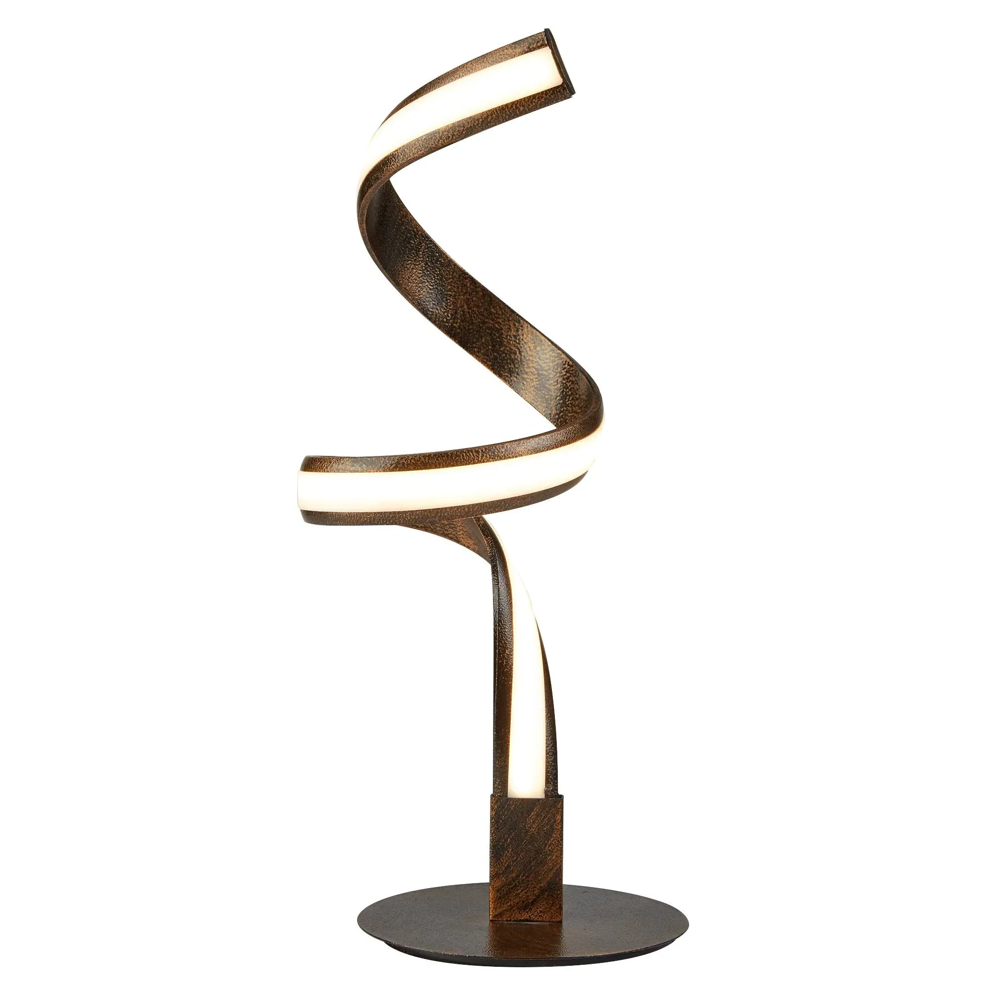 Ribbon Twist Rustic LED Table Lamp - Brown, Gold product
