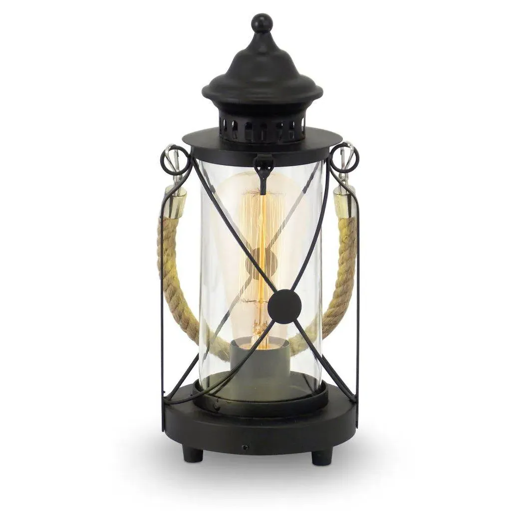 Rigby Vintage Rope Table Lamp - Black product