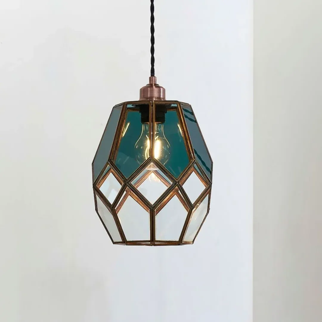 Ripley Easy-Fit Pendant Shade - Antique Brass, Smoked Glass product