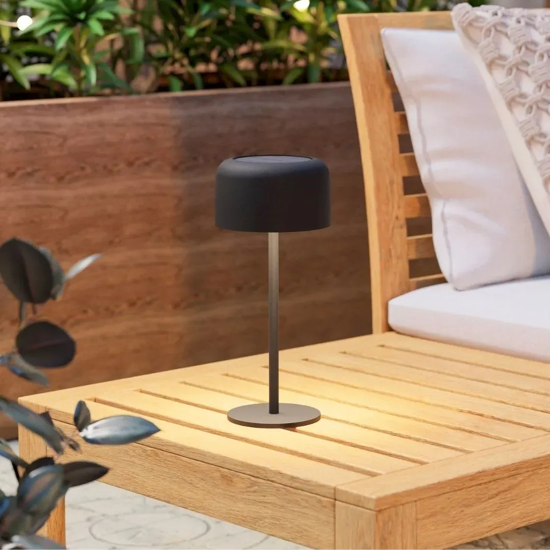 Roccanova Solar LED Rechargeable Touch Table Lamp - Black product