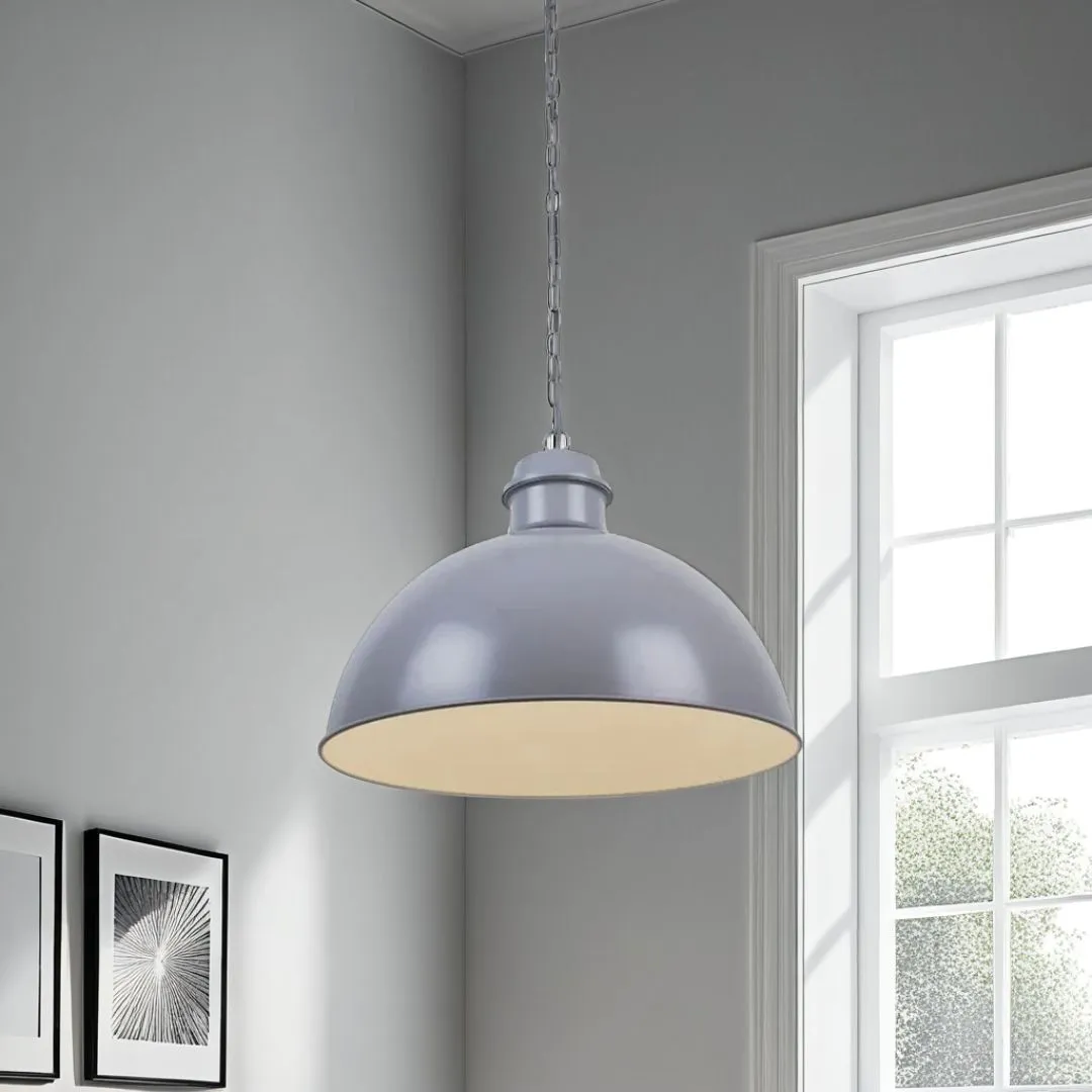 Romola Domed Pendant Ceiling Light - Grey product