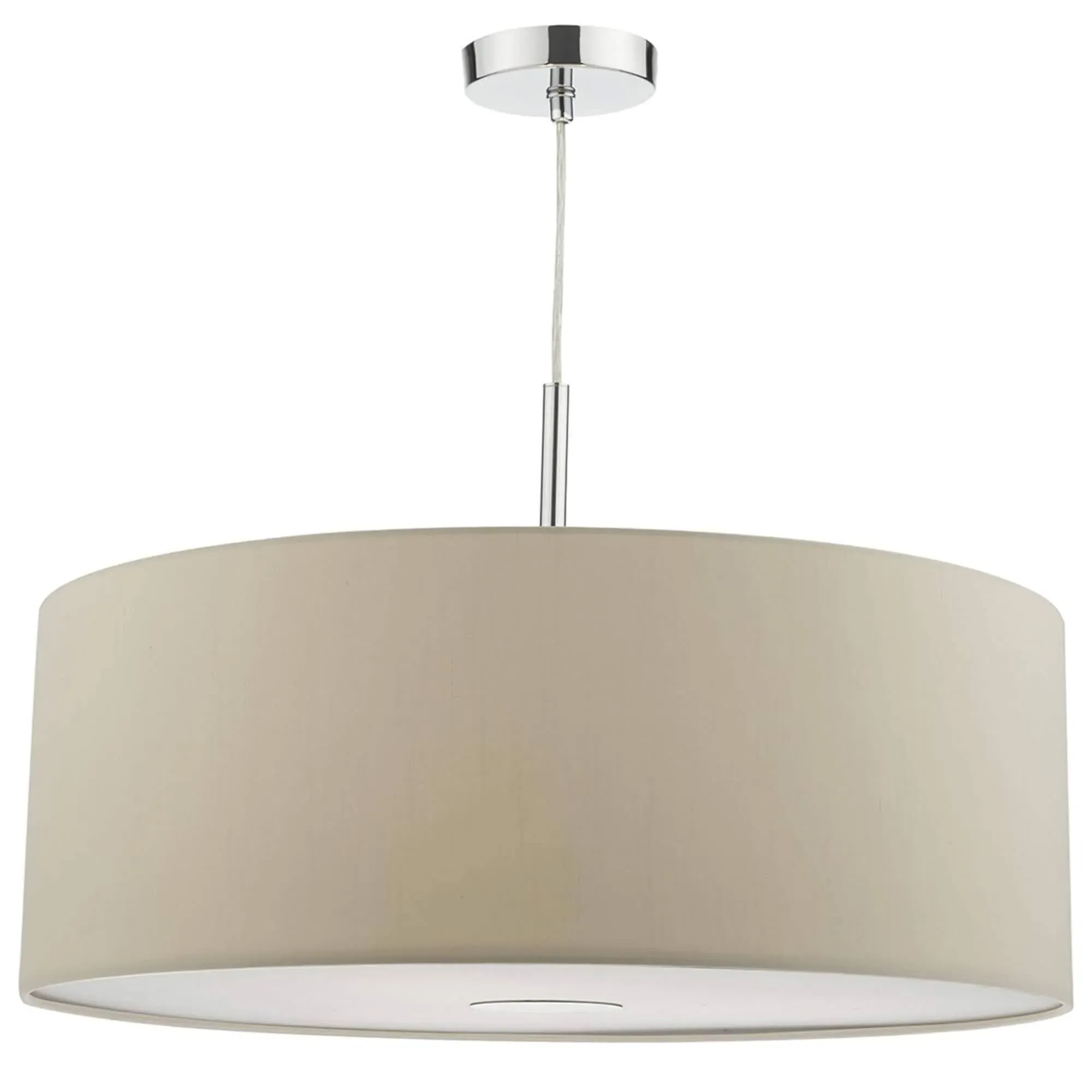 Ronda Drum Pendant Ceiling Light - Ecru, Faux Silk product