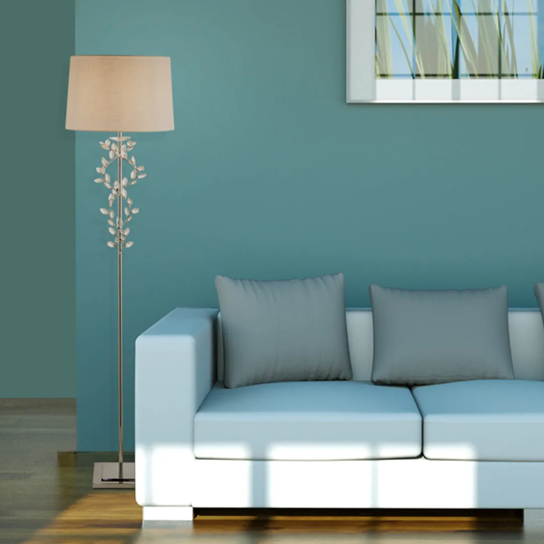 Rosie Chrome & Clear Glass Trim Floor Lamp product