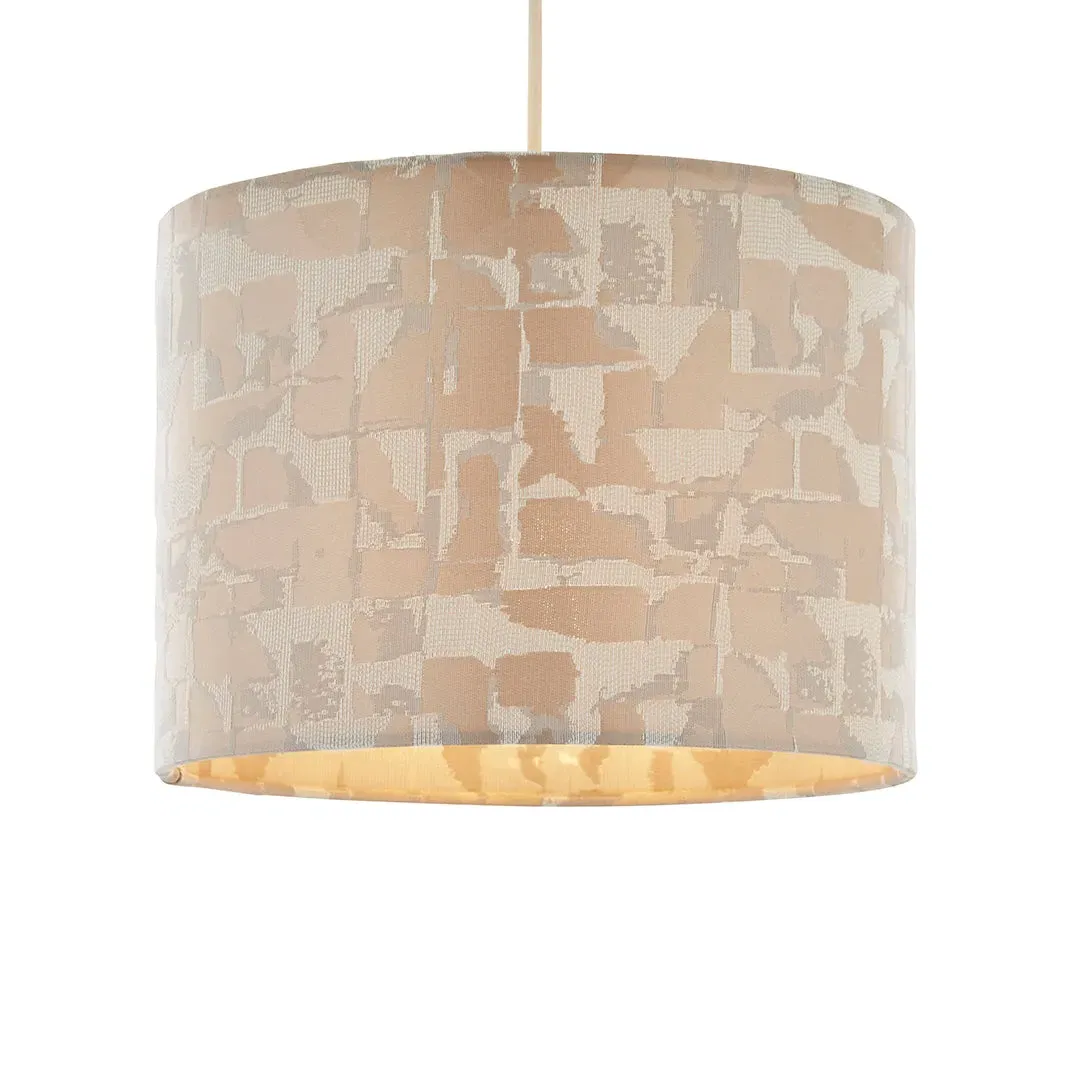 Rosiel 25cm Cylinder Lamp Shade - Gold, Jacquard product