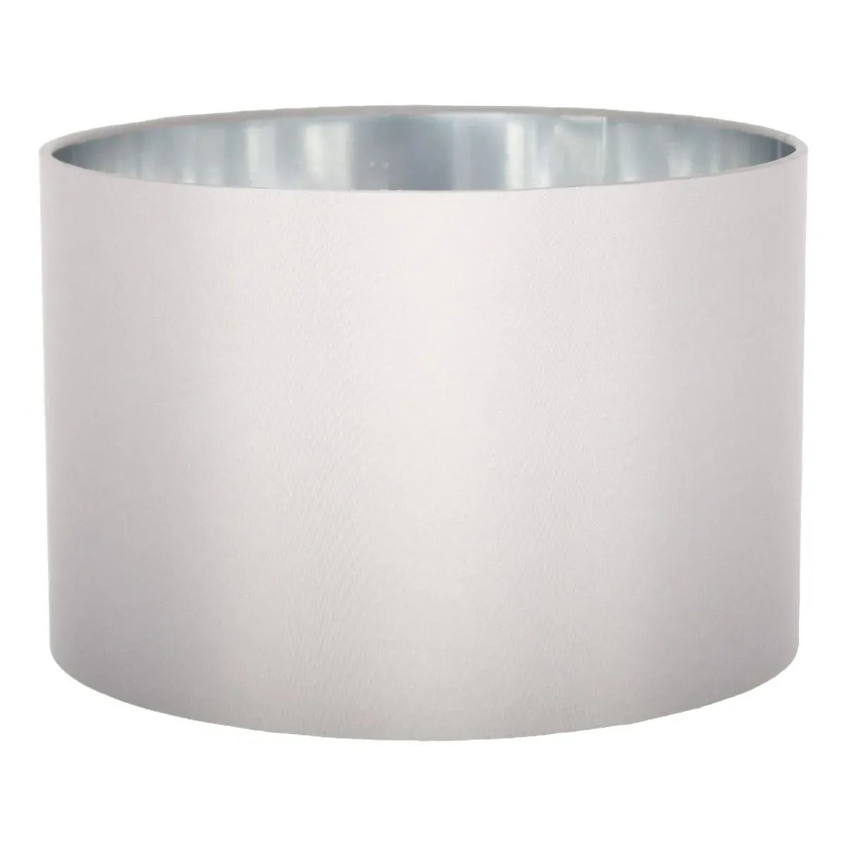 Round Lamp Shade with Silver Card Lining - Grey, Silk product