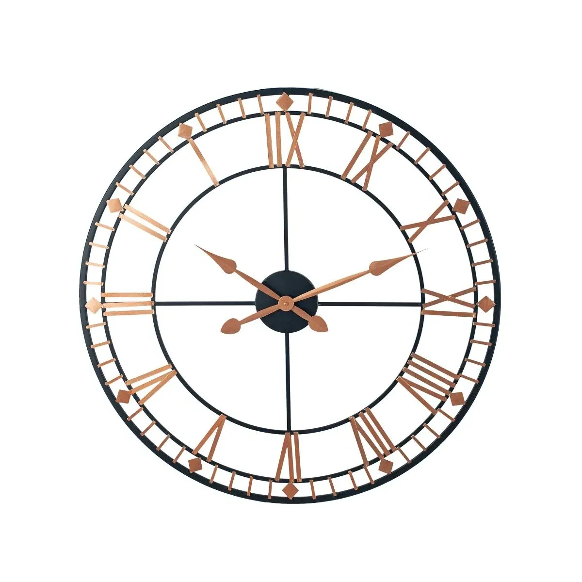 Round Wall Clock - Black, Metal product
