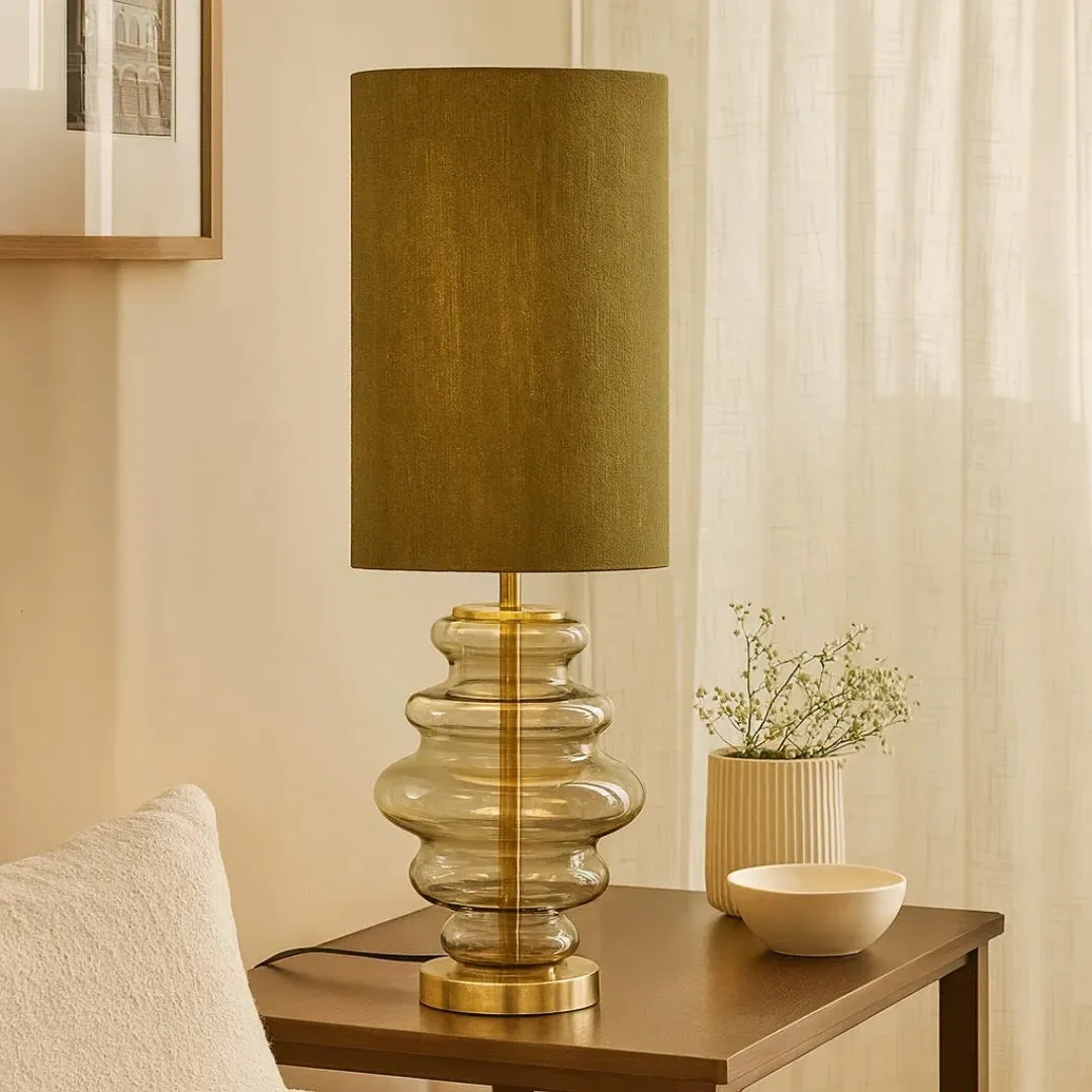 Rumi Beehive Table Lamp - Green, Glass product