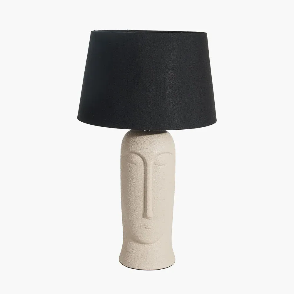 Rushmore Face Detail Ceramic Table Lamp - Cream product