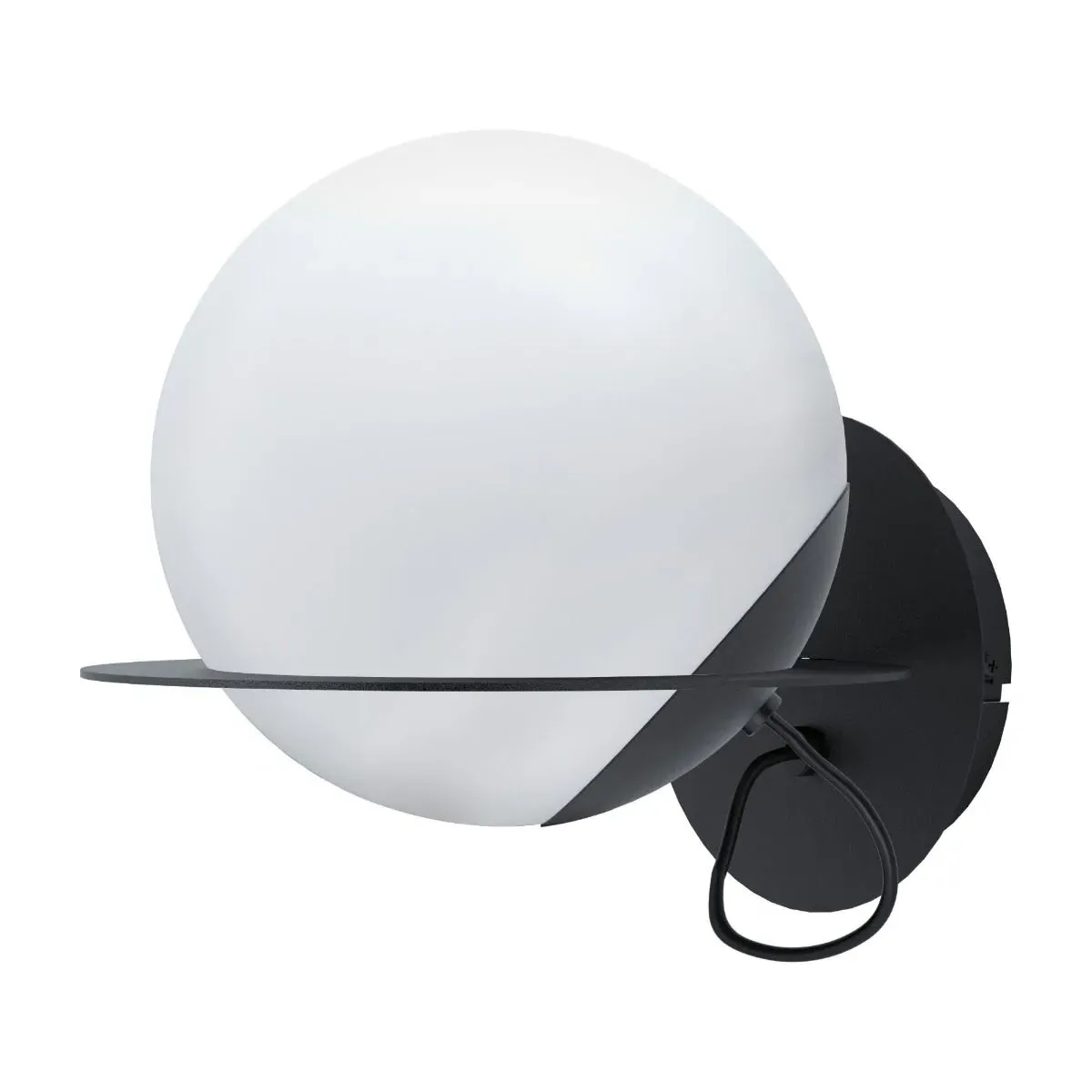 Sabalete 1-Light Wall Bracket - Black, Matte Opal Glass product