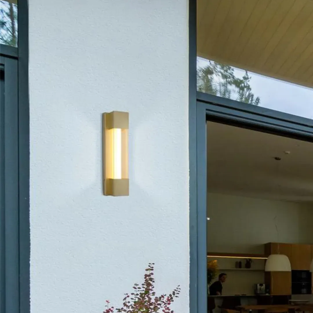 Sacramento Small IP44 LED Outdoor Wall Light - Gold, Stainless Steel product
