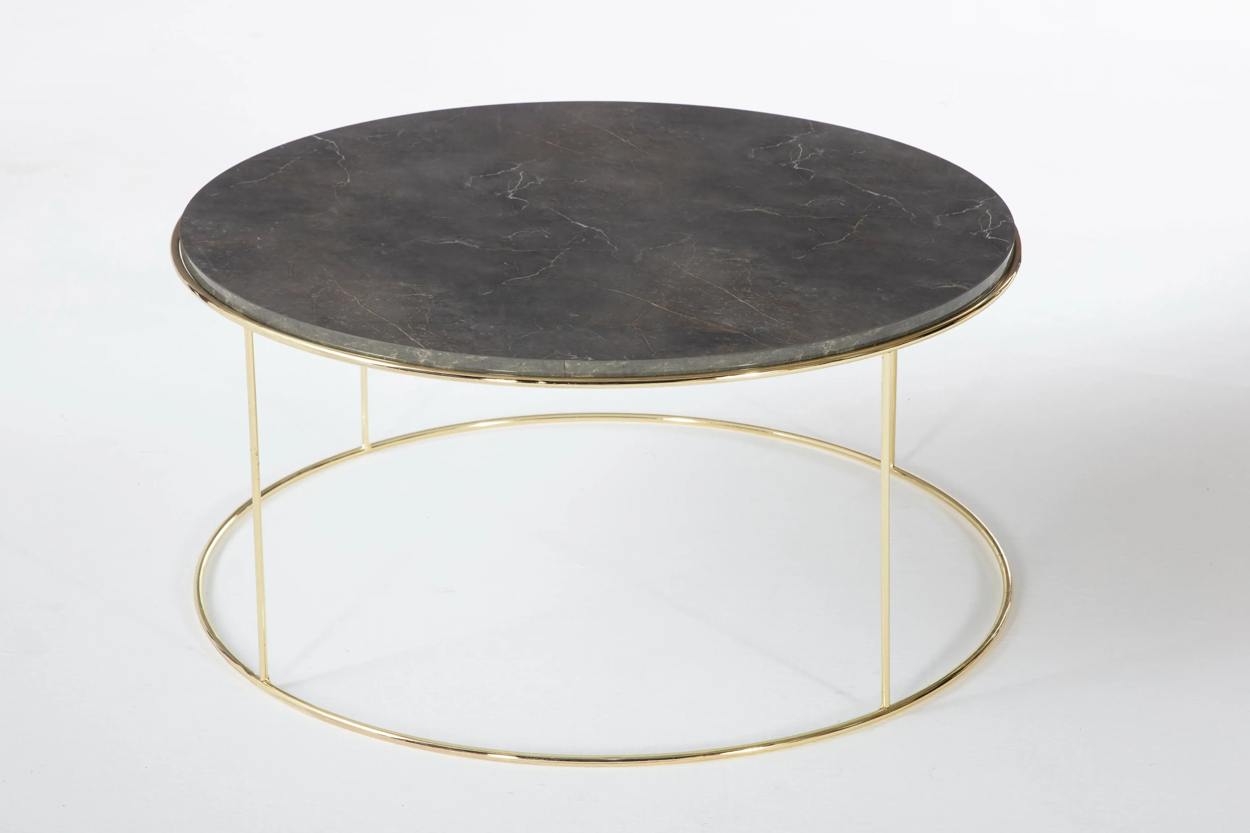 Sahara Round Coffee Table - Gold, Marble product